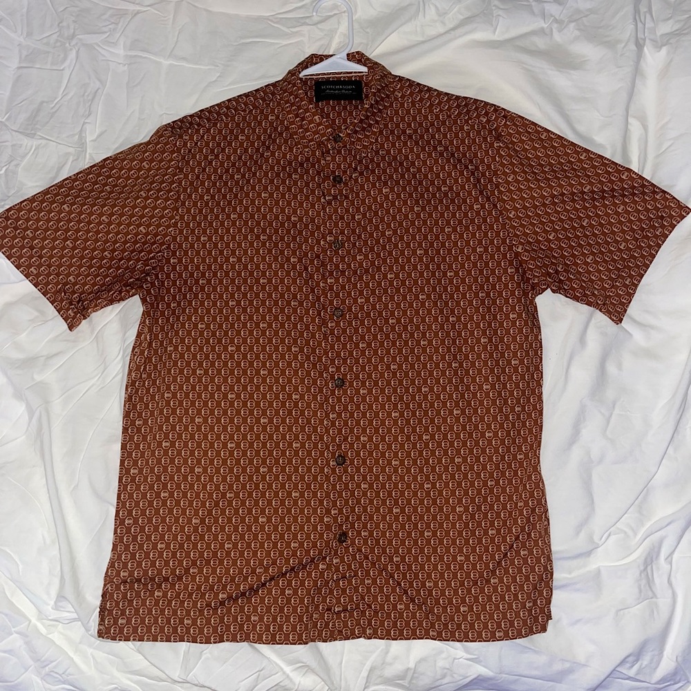 Scotch & Soda Brown Geo Shirt